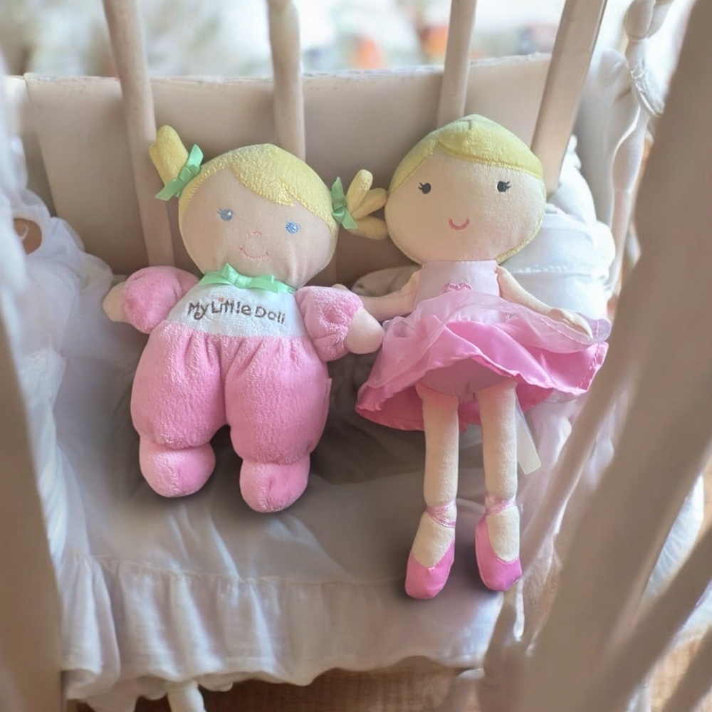 Carter's Just One Ballerina Rattle & Fisher-Price My Little Doll Pink Plush Toys